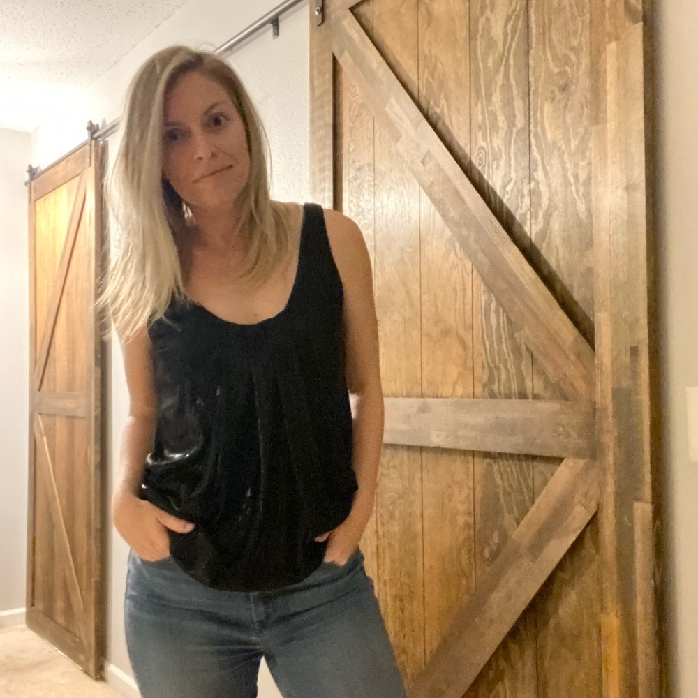 Stunning designer black tank